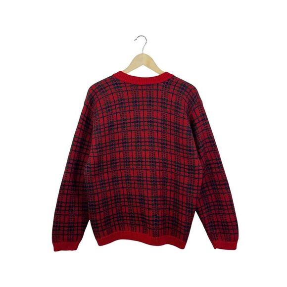 Vintage Edinburgh Large Cardigan Sweater Plaid Great Britain Mohair Womens - Picture 2 of 14